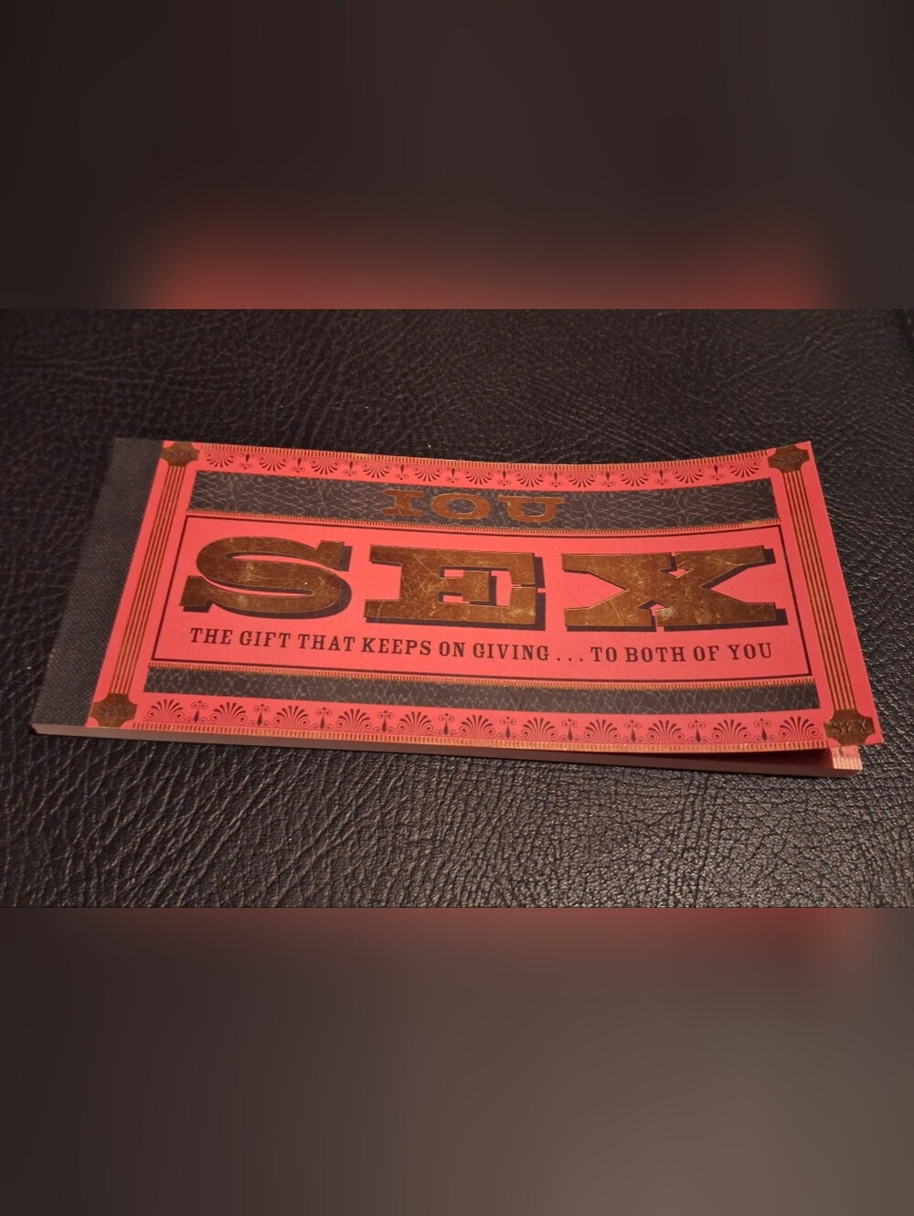 IOU Sex Coupon Book